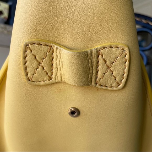 Celine mini luggage tote in smooth leather light yellow - Picture 5 of 15